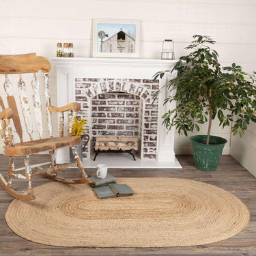 Natural Jute Rugs Oval VHC Brands - The Fox Decor